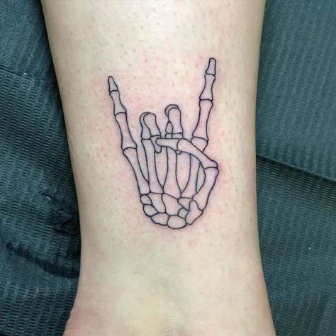 Small Skull Hand Tattoo For Women, Small Badass Tattoos, Small Guy Tattoos, Skeleton Hand Tattoos Women, Skull Tattoos Small, Random Leg Tattoos, Minimal Skull Tattoo, Small Skull Tattoos For Men, Cute Skeleton Tattoo