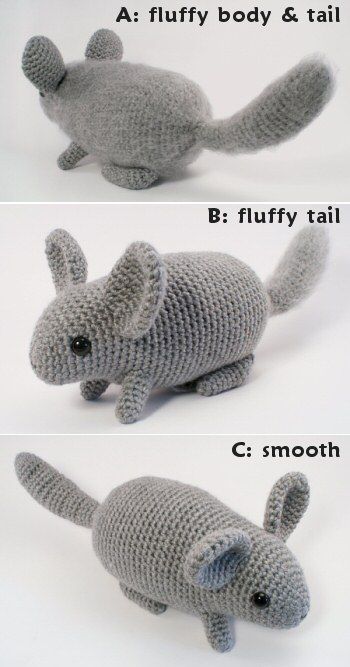 PlanetJune by June Gilbank » chinchilla crochet pattern Grey Amigurumi, Anime Crochet, Chinchilla Toys, Toys Design, Crochet Mouse, Chinchillas, Crochet Instructions, Crochet Stitches Patterns, Easy Knitting