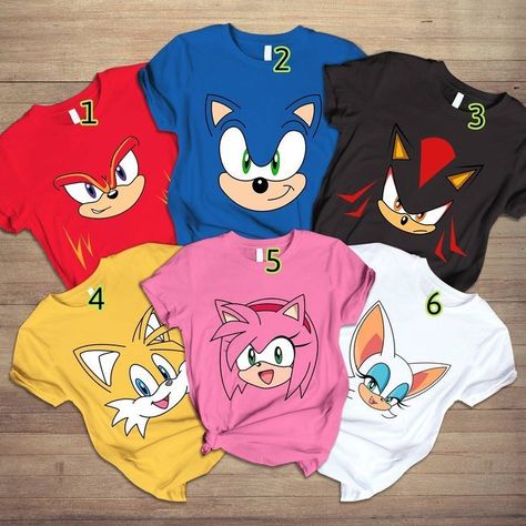 Sonic Craft For Kids, Sonic Birthday Decorations, Sonic Theme Birthday Party, Sonic The Hedgehog Shirt, Sonic Birthday Shirt, Sonic Shirt, Sonic The Hedgehog Birthday Party, Sonic Family, Sonic Birthday Party