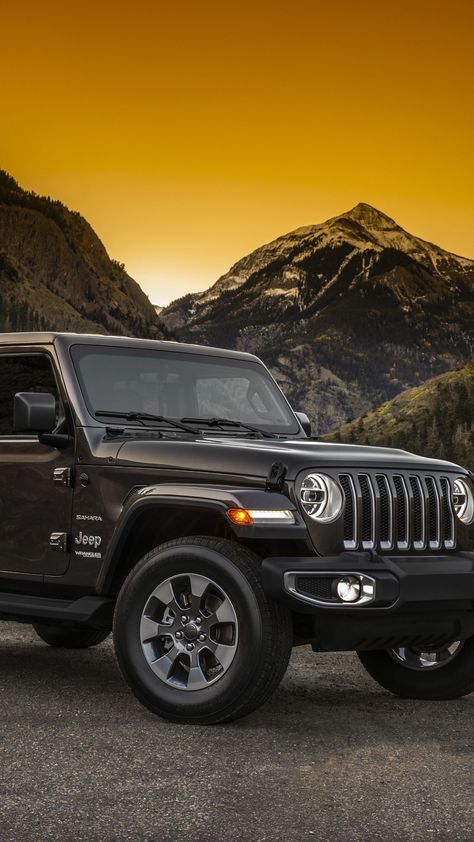 Jeep Wrangler, sprots utility vehicle, black, 1080x1920 wallpaper Porsche Jeep, Thar Jeep, Jeep Images, Jeep Wallpaper, Buying New Car, Jeep Photos, Mahindra Thar, Jeep Wrangler Unlimited Sahara, Wrangler Unlimited Sport