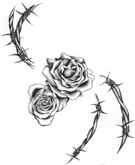 Rose Vine Tattoos, Barbed Wire Tattoo, Hd Tattoos, Wire Tattoo, Rose Tattoo Stencil, Thorn Tattoo, Barbed Wire Tattoos, Rose Tattoo Forearm, Gothic Alphabet