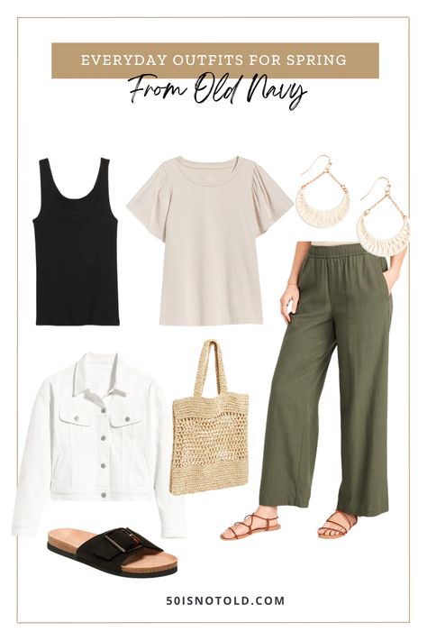 Old Navy Mom Outfits, Army Green Linen Pants Outfit, Old Navy Outfits 2023 Summer, Old Navy Linen Pants Outfit, Old Navy Spring 2020 Outfits, Everyday Spring Pants, Old Navy Spring 2024 Outfits, Old Navy Summer Outfits, Linen Pants Outfit Spring