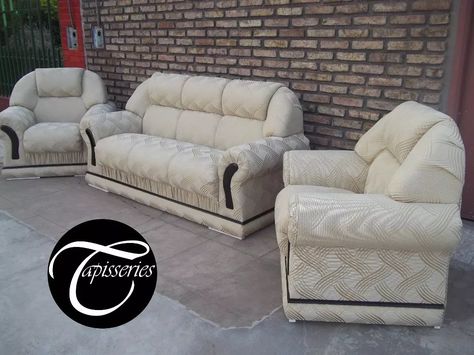 juego de sillones modernos, 2 individuales y 1 de 3 cuerpos Sofa Set, Sofa, Furniture, Home Decor, Home Décor