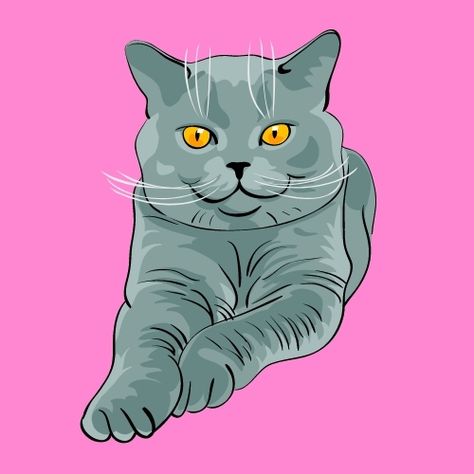 #BritishShorthairCats Cat Cartoon Images, British Short Hair, Short Hair Cats, British Shorthair Cats, Case Hp, British Shorthair, Cartoon Cat, Cat Art, Pattern Art