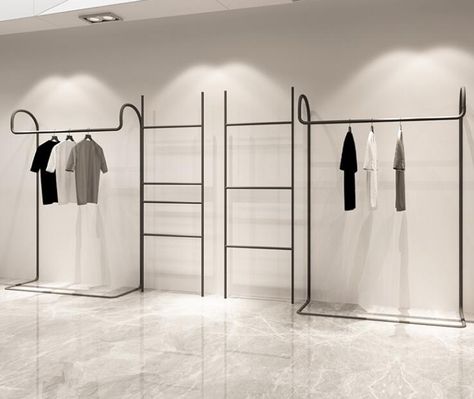 Unique Clothing Rack, Retail Clothing Display, Cheap Clothing Stores, Clothing Store Displays, Clothing Store Interior, Retail Fixtures, Clothing Store Design, Shop Fittings, Design Industrial