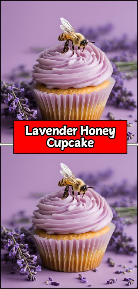 Delight in the floral flavors of these Lavender Honey Cupcakes! 🌸🍯 Moist vanilla cupcakes are infused with delicate lavender and drizzled with sweet honey, creating a unique and elegant treat. Topped with lavender-infused frosting, each bite offers a soothing combination of floral and sweet notes, perfect for special occasions, tea parties, or a luxurious dessert at home. #LavenderHoneyCupcake #Dessert #Baking #ElegantTreats #FloralFlavors Lavender Tea Party, Lavender Cake Recipe, Honey Frosting, Lavender Dessert, Honey Cupcakes, Moist Vanilla Cupcakes, Lavender Cake, Lavender Honey, Lavender Tea