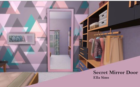 Secret Mirror Door Secret Mirror Door, Secret Door, Lock It, Best Mods, Sims 4 Cc Finds, Sims House, Sims Mods, Sims 4 Mods, Sims Cc