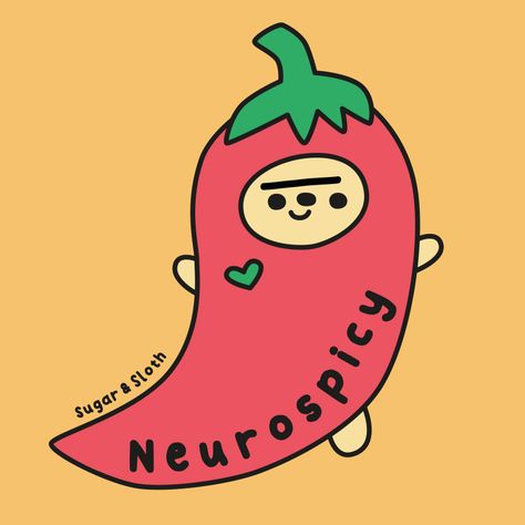 This is the question I've been asked so many times since I started embracing this term with my Neurospicy enamel pin design and other goodies. Neurospicy is a brand new word popping up all over the random little corners of the internet I like to inhabit. And I'm seeing lots of weird and wonderful definitions. So I'm here to set the record straight... It's NOTHING to do with food, or mind games. Neurospicy is a fun way to say neurodiverse or describe the neurodivergent community. So, what is Neu Enamel Pin Design, Tourettes Syndrome, Uncommon Words, Pin Design, Mind Games, Creativity And Innovation, Weird And Wonderful, Art Business, New Words