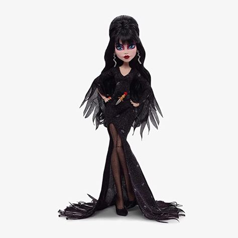 Elvira Mistress Of The Dark, Diva Dolls, Jet Black Hair, Dream Doll, Doll Stands, Monster High Doll, Monster High Dolls, New Dolls, Collector Dolls