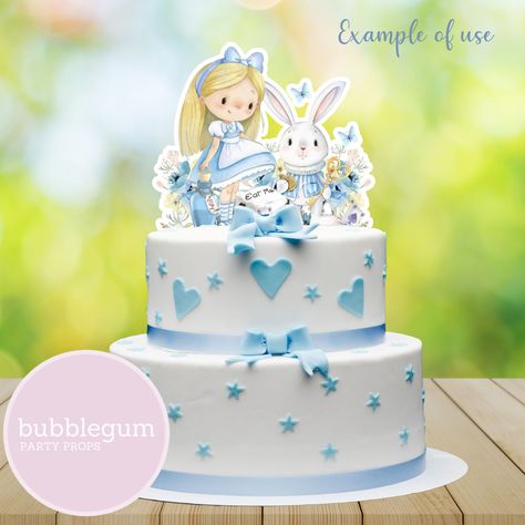 Birthday Simple Cake, First Birthday Simple, Alice In Onederland First Birthday, Alice In Wonderland Cake Topper, Alice In Onederland, Alice In Wonderland Cake, Wonderland Cake, Alice In Wonderland Cakes, Alice In Wonderland Party