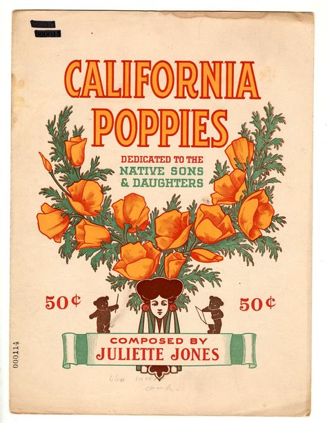 Seed Packet Illustration, Vintage California Aesthetic, Golden Poppies, California Artwork, Seed Art, Vintage Seed Packets, Wedding Graphics, Native Son, California Poppies