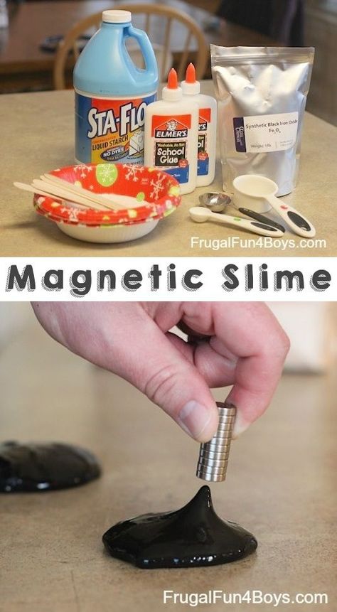 Magnetic Slime, Vetenskapliga Experiment, Kid Science, Fair Projects, E Mc2, Crafts For Kids To Make, Fun Craft, Science Fair, Fun Crafts For Kids