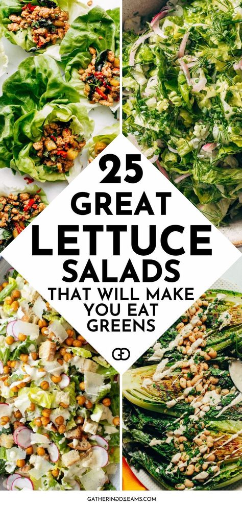 Calling all green-lovers! Dive into a world of lettuce salad perfection with these 25 must-try recipes. From classic combinations to unique flavor pairings, these salads will make you appreciate the beauty of greens. Salads That Fill You Up, Different Lettuce Salads, Flavorful Salad Recipes, Ultimate Salad Recipes, Summer Salads With Romaine Lettuce, Green Side Salad Recipes, Organic Salad Recipes, Crunchy Green Salad, Fresh Salad Dressing Recipes