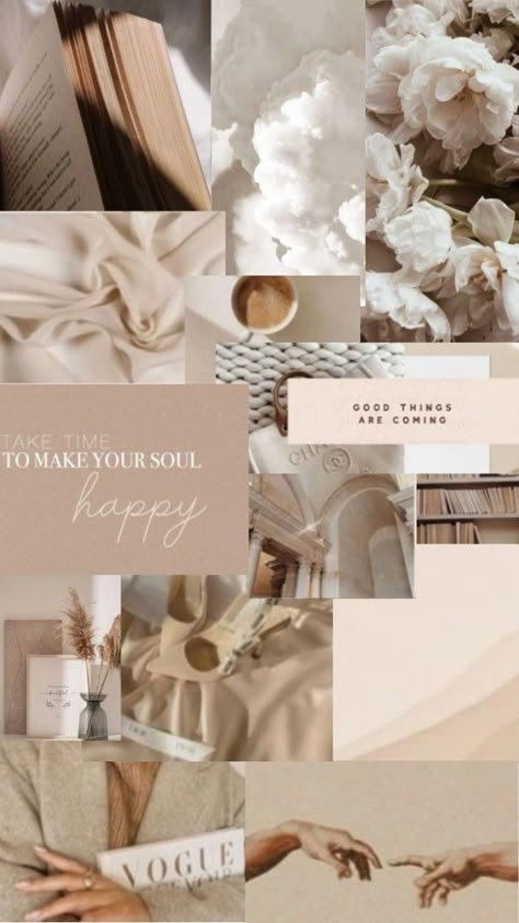 Cute Desktop Wallpaper Aesthetic, Desktop Wallpaper Aesthetic Pastel, Wallpaper Aesthetic Pastel, Beige Collage, Pink Flower Wallpaper, Collage Wallpapers, Preppy Wallpapers, Iphone Wallpaper Landscape, Girly Wallpapers