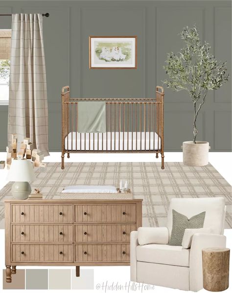 Abigail 3-in-1 Convertible Crib curated on LTK Nursery Room Colors, Twin Boys Nursery, Green Nursery Boy, Gold Crib, Nursery Inspiration Boy, Plaid Nursery, Sophisticated Nursery, Nursery Layout, Wooden Cribs