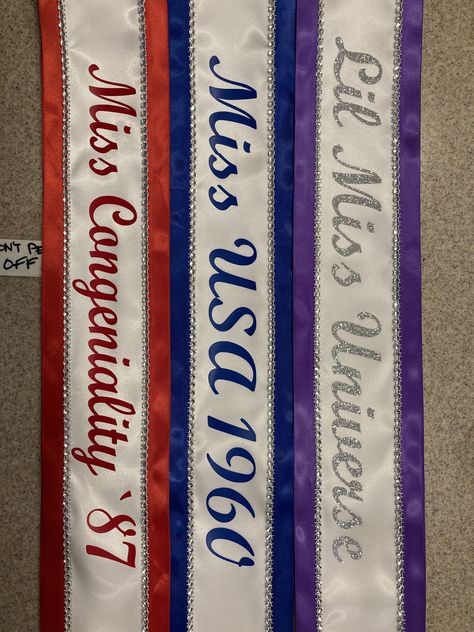 Pageant Sash, Birthday sash, Beauty pageant Sash, Argentina, Miss Universe, Miss Understood, Group Costume, Miss USA Any Color any wording https://etsy.me/37SAki2 #personalizedribbon #customsash #promqueen #wedding Beauty Pageant Sashes, Miss Understood, Sash Design, Queen Sash, Sash Bachelorette, Pageant Sashes, Personalized Sash, Halloween Costume Props, Miss Texas