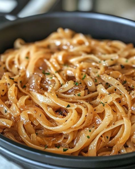 Divine! Haven't tried this until now, but the flavors are incredible Insanely Good Recipes.com, Best Fresh Pasta Recipe, Different Ways To Use Spaghetti Noodles, Slow Cooker Caramelized Onions Pasta, Easy Side Pasta Dishes, Cold Pasta Meals, Best Pasta Dishes Dinners, Homage Pasta, Leftover Spaghetti Noodles Recipes