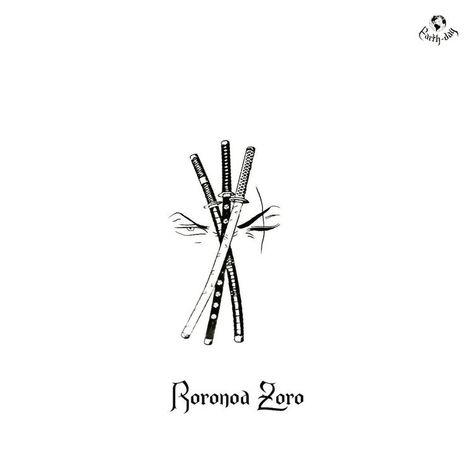 Zoro Minimalist Tattoo, Roronoa Zoro Swords Tattoo, Zoro And Luffy Tattoo, Zoro Swords Drawing, Zoro Swords Tattoo, One Piece Symbols, Roronoa Zoro Tattoo Design, Roronoa Zoro Tattoo Ideas, Zoro Tattoo Design