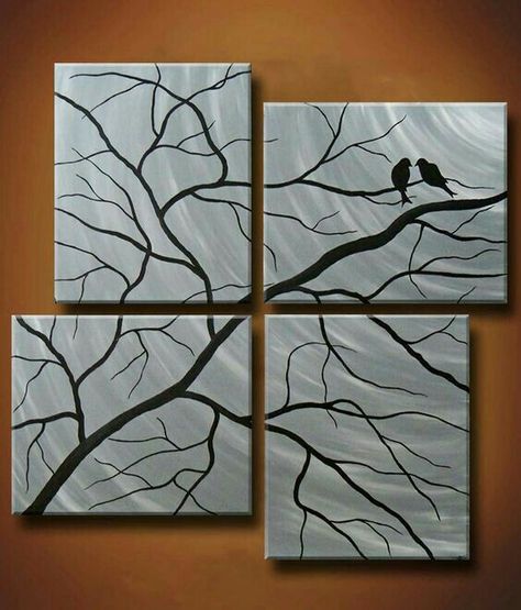 Multi Canvas Painting, Multiple Canvas Paintings, Canvas Painting Ideas, Soyut Sanat Tabloları, Canvas Projects, Diy Canvas, Canvas Paintings, Diy Wall Art, Painting Projects