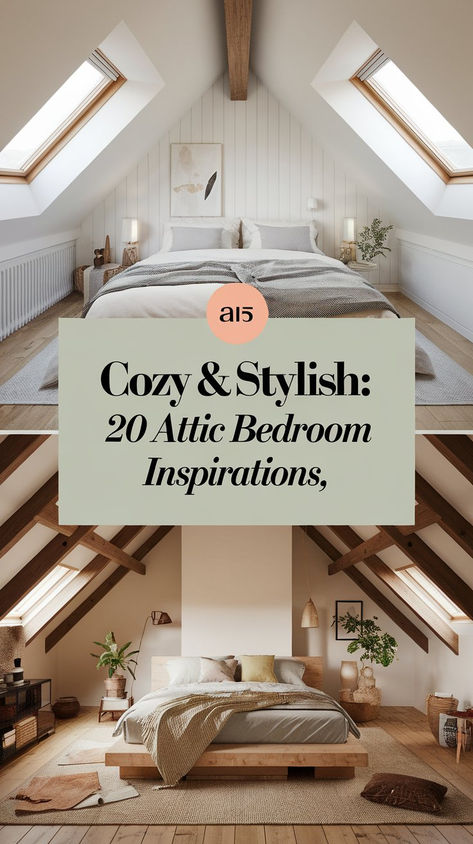 Turn your attic into a stunning sanctuary! Check out these 20 attic bedroom ideas for cozy, stylish, and functional designs. Perfect for maximizing your space and adding charm to your home. #InteriorDesign #AtticBedrooms #HomeGoals Attic Bedroom With Fireplace, Attic Bedroom Platform Bed, Attic Suite Ideas, A Frame House Interior Bedrooms, Renovated Attic Bedroom, Finished Attic Master Suite, Attic Master Suite Layout, Attic Bedroom Layout Ideas, Dormer Master Suite