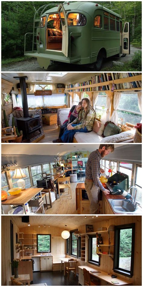 Buses Turned Into Homes, Horse Lorry, Rv Diy, School Bus Camper, School Bus House, 200 Dollars, Old School Bus, Bus Living, Bus House