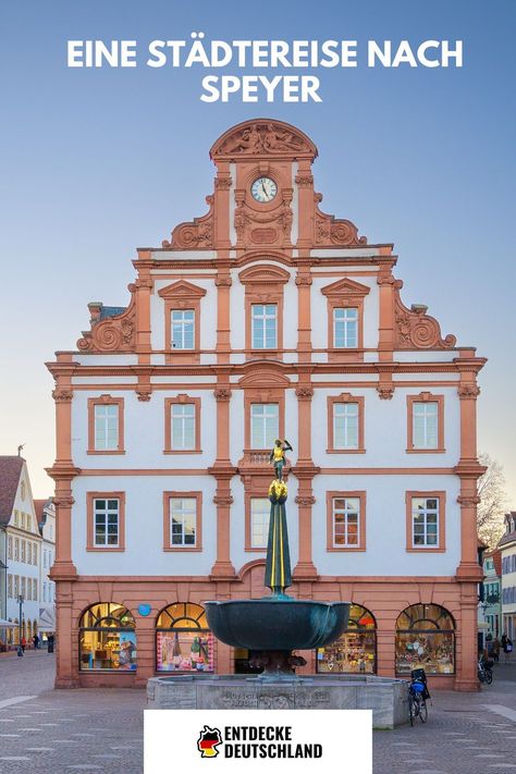 Der mächtige, alles überragende Kaiserdom, eine reizvolle Innenstadt mit vielfältigem Kulturangebot und ein sehenswertes jüdisches Erbe – für eine Stadt ihrer Größe gibt es in Speyer bemerkenswert viel zu erleben. Unsere Tipps für deine Städtereise nach Speyer! Grand Canal, Party Event, Backpacking, Notre Dame, Travel Tips, Highlights, House Styles, Building, Travel