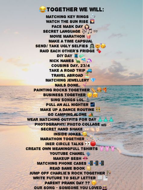 Friend Group Bucket List Ideas, Friend Group Bucket List, Bestie Activities Bucket Lists, Crazy Summer Bucket List For Teenagers, Hit Girl Summer Bucket List Points, Bff Bucket List, Secret Language, Matching Watches, Movie Marathon