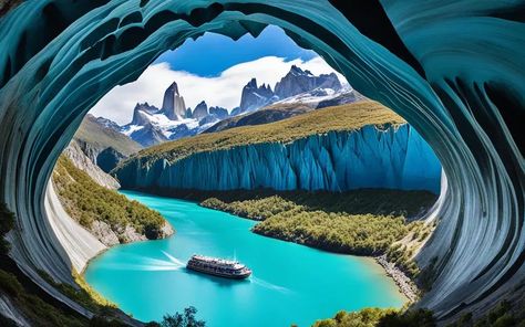 Discover the Marble Caves – Patagonia’s natural wonder sculpted in calcium carbonate, reflecting ethereal blue hues on General Carrera Lake. Marble Caves, Marble Caves Patagonia, Crystal Caves Bermuda, Ethereal Blue, Lake Erie Rocks And Minerals, Jenolan Caves Blue Mountains, The Marble, Calcium Carbonate, Blue Hues