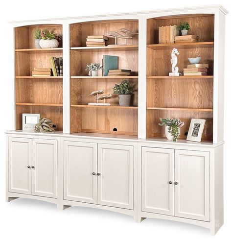 top items in home decor | Home decorating ideas | Sty Bonus Room Bookcases, Built In Cabinet With Shelves, Long Cabinets Living Room, Havsta Bookcase Wall, Tall Bookcases Living Room, Wall Unit For Office, Large Wall Cabinet, Bookshelf Spacing Guide, Bookshelves With Cupboards Underneath