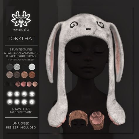 Sims 4 Cc Bunny Hat, Sims 4 Bunny Hat, Sims 4 Cc Bunny Ears, Sims 4 Fur Hat, Sims 4 Bunny Cc, Sims 4 Cc Hats Accessories, Sims 4 Cc Hats, Male Bear, Wolf Hat