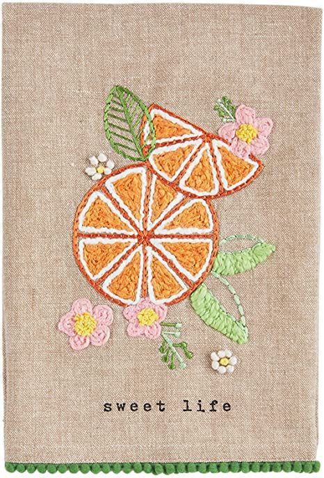 Embroidery Kitchen Towels, Embroidered Fruit, Fruit Embroidery, Embroidery Kitchen, Knot Embroidery, French Knot Embroidery, Towel Embroidery, Cotton Hand Towels, Embroidered Towels