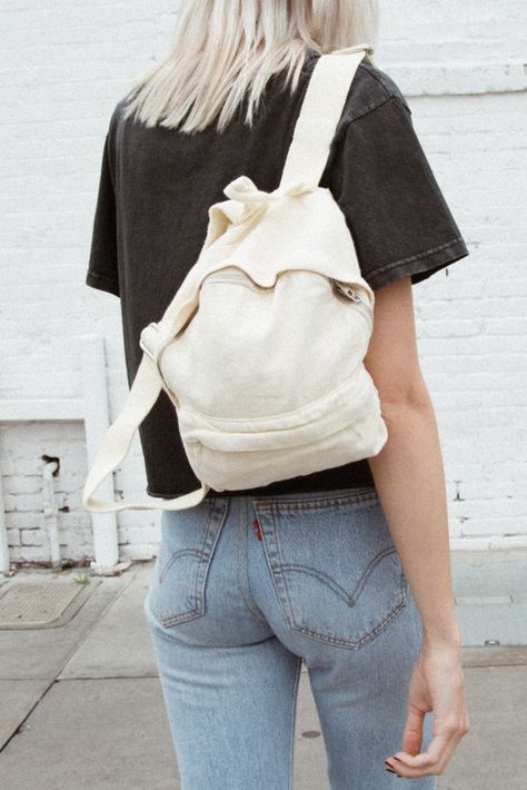 Brandy Melville// light yellow mini backpack✨ Mini Backpack, Light Yellow, Brandy Melville, Leather Backpack, Backpack Bags, Front Zipper, Brandy, Fashion Backpack, Zipper Pocket