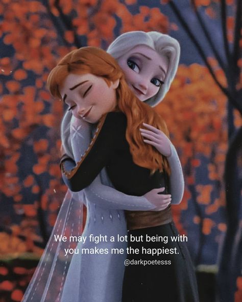 Frozen Sister Quotes, Cute Sister Quotes, Happy Birthday Little Sister, Cute Picture Quotes, Cute Disney Quotes, Sisters Drawing, Happy Birthday Sis, Sister Quotes Funny, Frozen Sisters