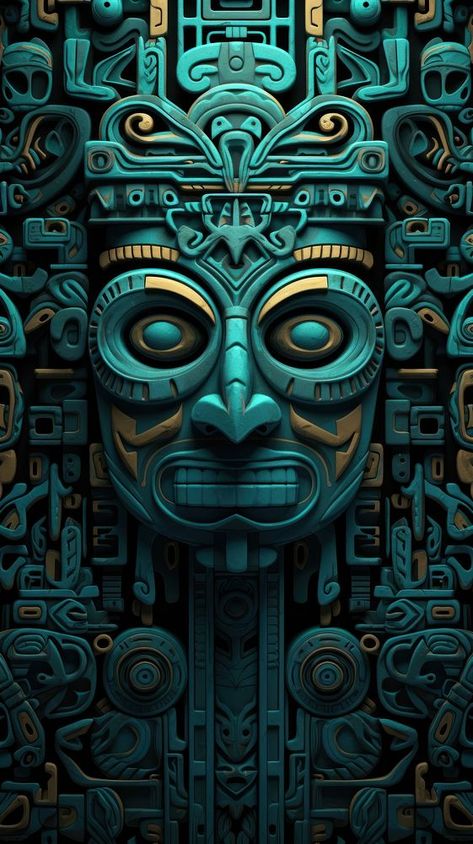 Aztec Pattern Art, Aztec Architecture, Enlightenment Art, Aztec Background, Aztec Temple, Aztec Wallpaper, Colombian Art, Ancient Aztecs, Mayan Art