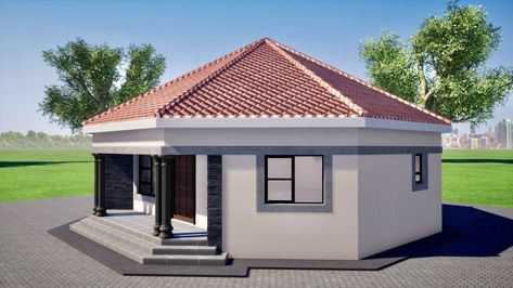 Rondavel House Designs, Hexagon House, 3 Bedroom Home Floor Plans, Small Modern House Exterior, Round House Plans, House Plans South Africa, Lodge Design, Bungalow Style House Plans, Affordable House Plans