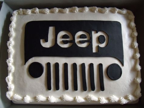 Jeep (grill) Logo (fondant) fro Graduation Jeep Grill Nails Designs, Jeep Cupcakes, Jeep Cakes For Men, Thar Jeep Cake, Jeep Theme Cake, Jeep Birthday Cake, Jeep Birthday, Jeep Cake, Grill Logo