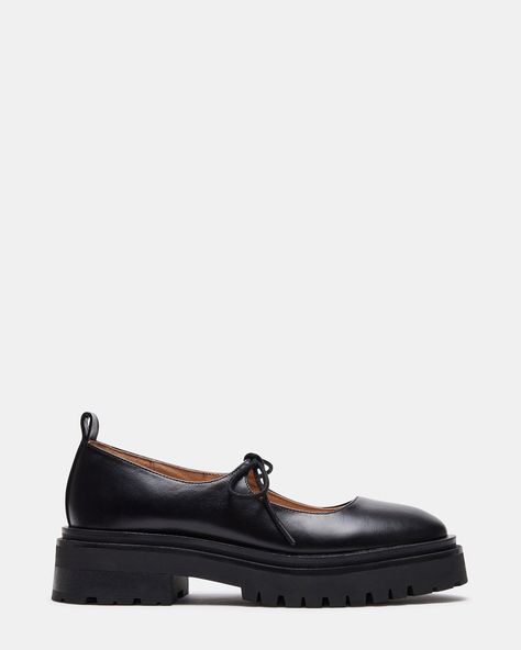 Mary Jane Shoe, Mary Jane Platform Shoes, Steve Madden Store, Loafer Shoes Women, Leather Socks, Mary Jane Heels, Black Leather Heels, Women's Loafers, Mary Jane Shoes