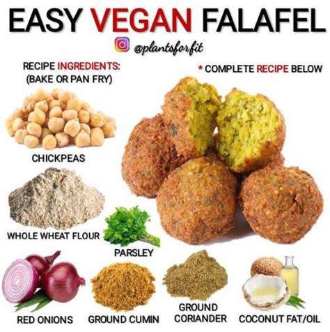 Easy VEGAN FALAFEL Recipe! TAG someone who needs to do these for YOU! Vegan Falafel Recipe, Vegan Falafel, Falafel Recipe, Vegan Burger, Vegan Nutrition, Vegan Meal Plans, Tasty Vegetarian Recipes, Vegan Meal Prep, Vegan Cooking