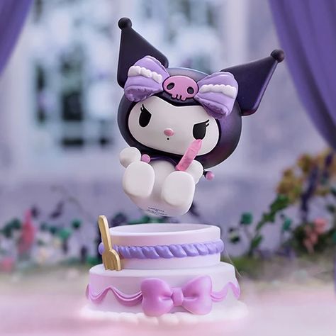 Figuras Aesthetic, Sanrio Figurine, Kuromi Room, Chan Aesthetic, Sanrio Toys, Magic Aesthetic, Sanrio Kuromi, Cute School Supplies, Mlp My Little Pony