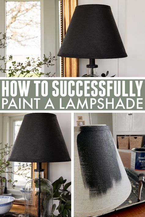 What do you do if you have a lampshade that is just the right shape and size but not quite the right color? Do you throw it out? No! You paint it! Here's how to paint a lampshade. How To Redo A Lamp Shade Diy, Painting A Lampshade Diy, Decorate Lampshade Diy, Decorating A Lamp Shade, How To Paint Lampshades, Diy Lamp Shade Paint, Painting Lampshades Ideas Diy Projects, How To Paint A Lampshade, How To Paint A Lamp Shade