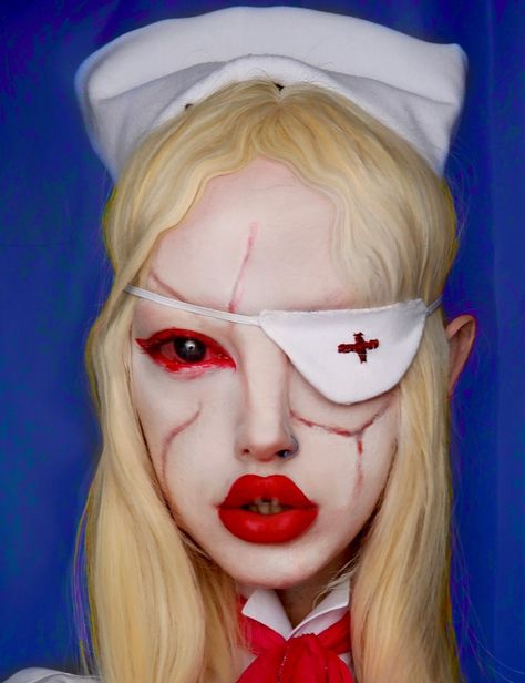 Nadia Lee Cohen: ‘Hello My Name Is…' | Dazed Beauty Rigid Collodion, Dazed Beauty, Nadia Lee Cohen, Vampire Queen, Halloween Make Up, Name Badges, Make Up Artist, Halloween Make, Hello My Name Is