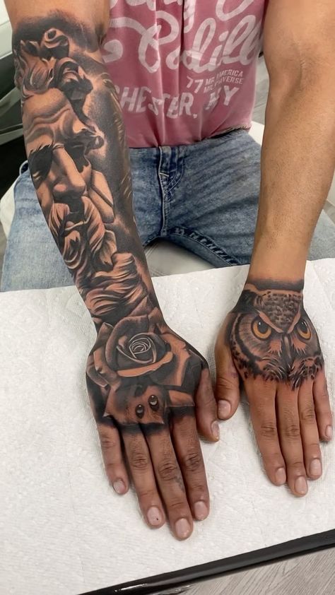 la.wry on Instagram: 📲 Text (626)507-5821 for appointments #manifeststudioinc #lawry #ghc #manifest Mens Owl Tattoo, Chucky Tattoo, Instagram Text, Half Sleeve Tattoos For Guys, Diy Remedies, Hand Tattoos For Guys, Owl Tattoo, Tattoo Removal, Half Sleeve Tattoo