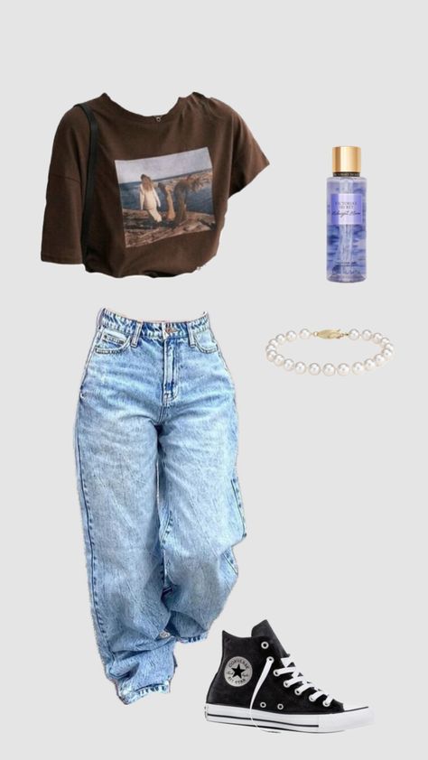 #outfitinspo #victoriasecret #converse #vibes Cute Outfits With Converse, Tommy Eaton, Converse Outfit Aesthetic, Blue Converse Outfit, Mummy Makeover, Musical Outfits, 80’s Outfits, Stranger Things Outfit, Converse Outfit