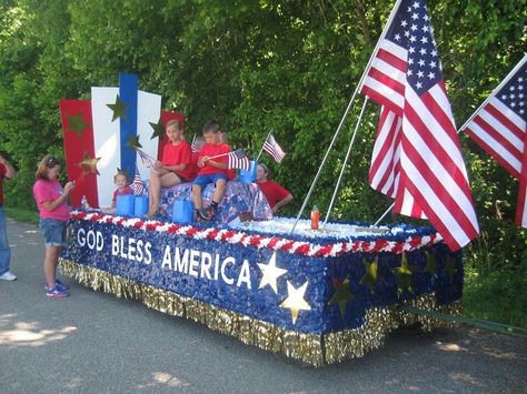 Parade Float Theme, Parade Float Ideas, Parade Float Decorations, Memorial Day Photos, Christmas Parade Floats, Floating Decorations, 4th Of July Photos, 4th Of July Parade, Boat Parade