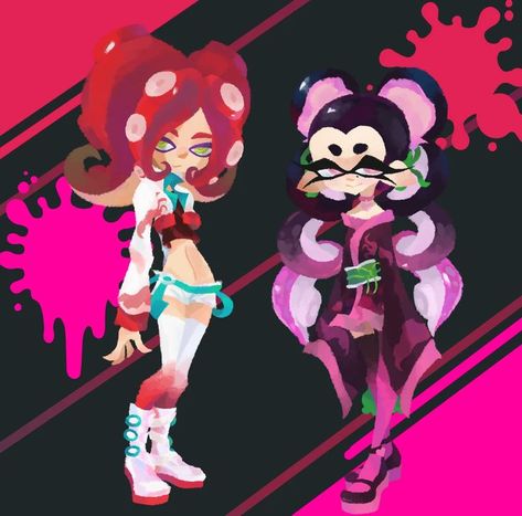 Splatoon Idol Outfit Ideas, Fanmade Splatoon Idols, Splatoon Roller Pose, Splatoon 3 Outfits Ideas In Game, Splatoon Fanmade Idols, Splatoon Fan Idols, Splatoon Oc Character Design References, Goggles Splatoon Manga, Annie Splatoon