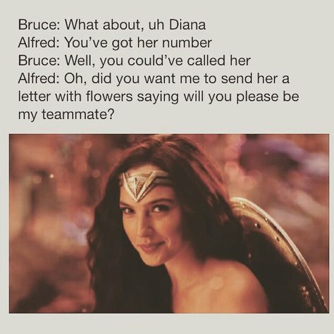 Diana And Bruce, Bruce Diana, Bruce And Diana, Wonder Bat, Superman Quotes, Dc Funny, Couple Comics, Ben Affleck Batman, Cute Couple Comics