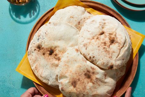 Arab Bread, Favorite Family Tradition, Arabic Bread, Homemade Pita Bread, No Rise Bread, Savory Bread, Baking Stone, Flat Bread, Food Props