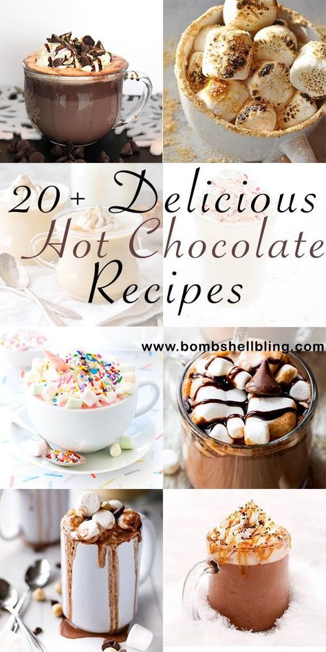 Recipes For Cold Days, Unique Hot Chocolate, Southern Drinks, Chocolate Drink Recipes, Hot Chocolate Toppings, Drinks Nonalcoholic, Best Hot Chocolate Recipes, Hot Cocoa Mix Recipe, Hot Chocolate Recipe Homemade