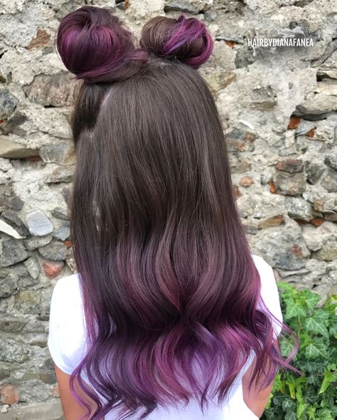 Purple Hair Bottom Half, Hair Color For Kids Girls Summer, Girls Hair Color Ideas Kids, Kids With Colored Hair, Kid Hair Color Ideas, Kid Highlights Hair, Kids Dyed Hair, Kids Highlights Hair, Kids Hair Color Ideas Girls Fun