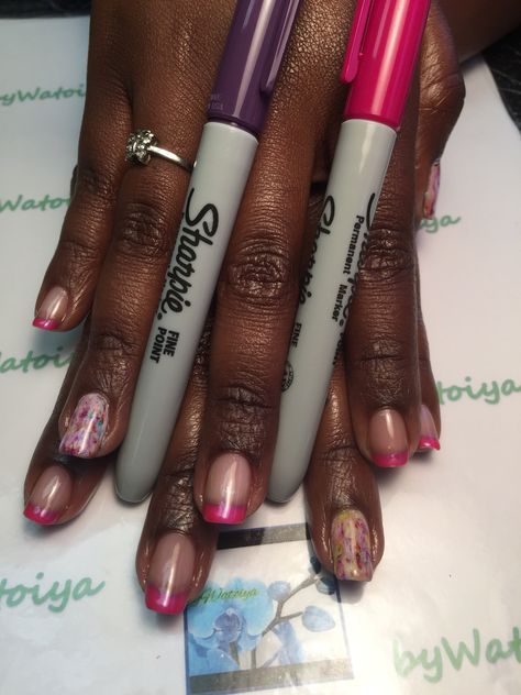 Sharpie Nail Creation byWatoiya Sharpie Nails, Natural Nails, Gel Nails, Nails, Quick Saves